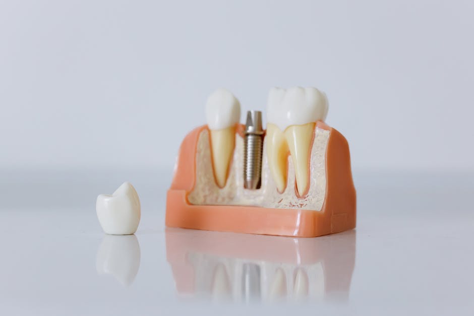 Image describing dental implant care with tips and tools for maintenance