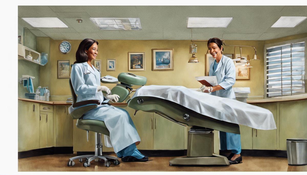 Image depicting the professional identity of a dentist, showcasing their role as a healer, patient advocate, and public health contributor.